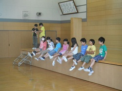 運動委員会児童のお手本です