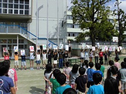 代表委員会の皆でスローガンを発表しました