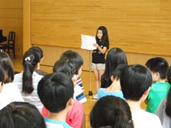3年生代表が、算数で頑張ったことを堂々と発表しました