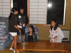肝だめしは、レク係が頑張って準備しました