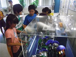 模型の展示でごみを燃やすまでの流れを確認できました