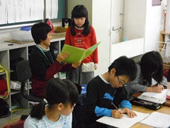 一人一人頑張ったことを担任から伝えます